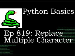 Python Basics Tutorial How to Replace Multiple String Characters || String Replace