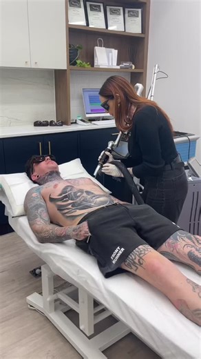 1.7K views · 6 comments | This chest tattoo is a big one! @corey.tattoos came to us after having the right side treated elsewhere, so today we focused on the left side’s black ink. Because it’s such a large area, we’re tackling it in two parts and next round we’ll take on the blue ink too. Excited to see how this one goes!  For all bookings & enquiries, reach out via DM or head to our bio  | LaserTat - Tattoo Removal Adelaide | Facebook