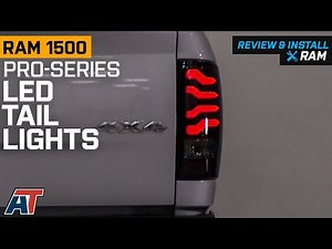 2009-2018 RAM 1500 PRO-Series LED Tail Lights; Jet Black Housing; Smoked Lens Review & Install