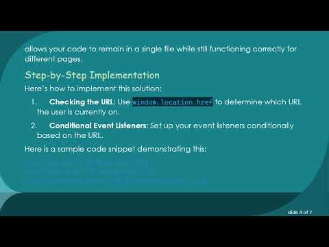 How to Call a Specific JavaScript Function for a Specific Page URL