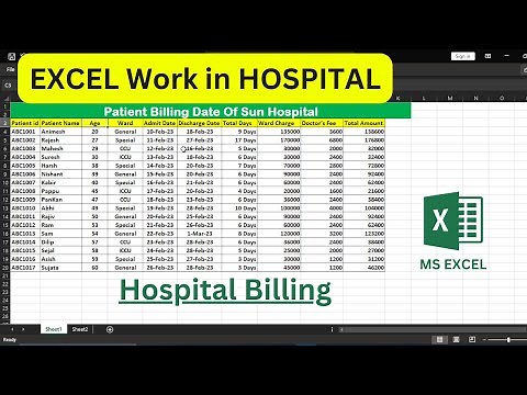 How to create Hospital Billing Statement in Microsoft Excel || Excel Work in Hospital ||