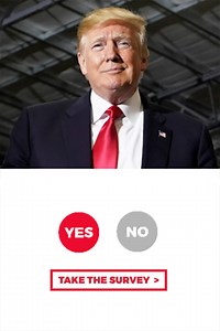 18M views · 124 reactions | *Official Presidential Job Performance Survey* How would you rate my performance so far? Please take a moment to take the one-question poll today! | Donald J. Trump | Facebook
