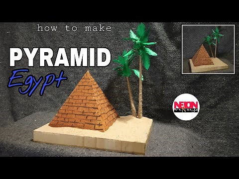 How to make a pyramid for school project//build a pyramid model.
