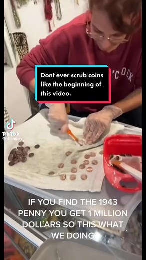 Dont ever scrub coins like the beginning of this video. #coin #penny #money #thecoinchannel #foru first clip by @dsanglay