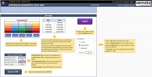 Australia Geographic Heat Map Generator Excel Template
