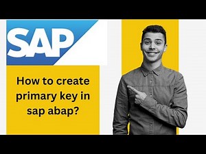 primary key | How to create primary key in sap | primary key in sap
