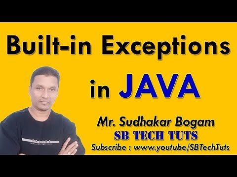 Built-in Exceptions in java | Java Built-in Exceptions | Exception Handling |Java Programming