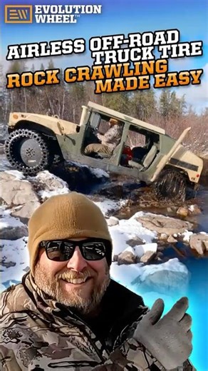 Airless Off Road Truck Tire - Rock Crawling Made Easy