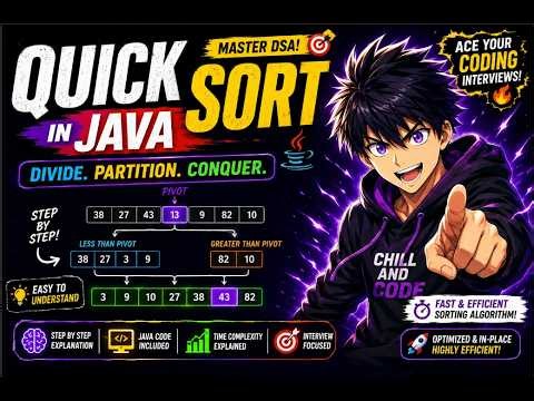 Quick Sort in Java Explained 🔥 | Divide, Partition & Conquer Like a Pro