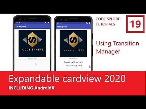 Expandable Cardview in Android studio 2020