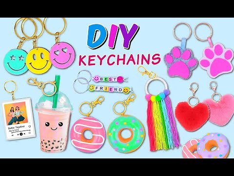 8 AMAZING DIY KEYCHAINS - Keychain Making at Home - Cute Craft Ideas