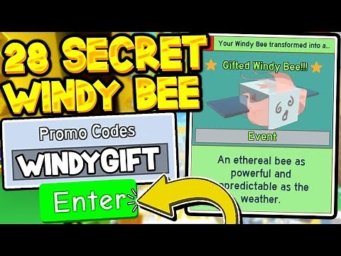 ALL 28 SECRET GIFTED WINDY BEE UPDATE CODES IN BEE SWARM SIMULATOR! *BEST BEE* Roblox