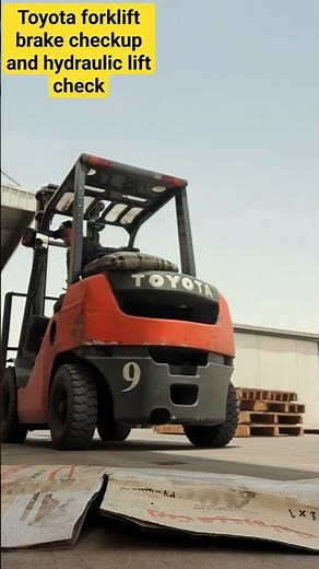 toyota forklift brake checkup and hydraulic lift check for maintenance #fypシ