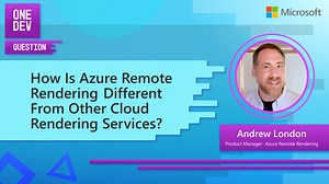 How is Azure Remote Rendering different from other cloud rendering services? (3 of 4)