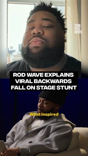 Complex Music on Instagram: "Rod Wave explains the inspiration behind his viral backwards “trust fall” stage stunt 😳 Watch the full interview with @rodwavestone and @saint.roze on Complex News YouTube at the LINK IN @complexmusic BIO"