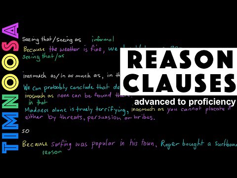 Learn English: Reason clauses - adverbial clauses part 3