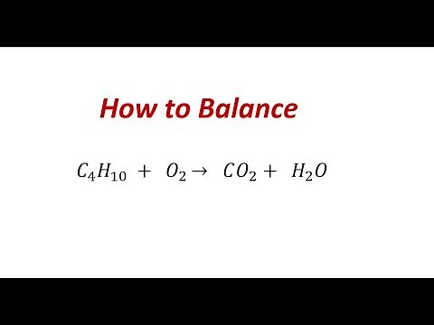How to balance | C4H10 + O2 → CO2+ H2O | Combustion reaction