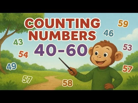 Counting Numbers 40 to 60 | Learn Numbers with Animal Teacher | Fun Kids Learning #counting #kids