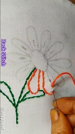 Beautiful flower embroidery | Basic stitch flower embroidery tutorial for beginners #sewing