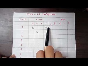 L:16 SLR parsing table construction - Compiler Design