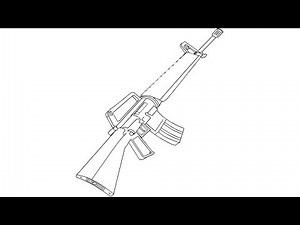 M16 Rifle Drawing Tutorial II M16 Rifle sketch Drawing