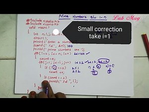 Prime numbers between 1 to n || 30 || c programming in telugu
