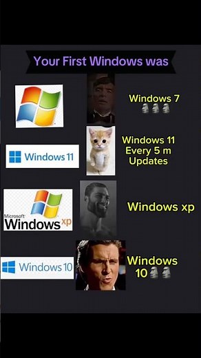 Tell Me Your First Windows Version! 💬💻🔥|| #shorts #tech #windows