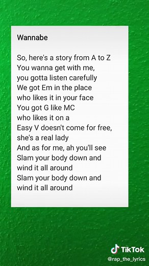 challenge accepted. #foryou #wannabe #spicegirls #spedupsounds #rap #lyrics #rap2410