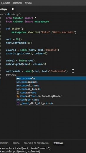 Como CREAR en PYTHON una VENTANA de REGISTRO en Nuestro PROGRAMA #SHORTS