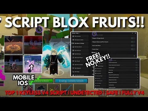 Top 1 [ NO KEY ] Script For Blox Fruits Auto Race V4 + Draco | Roblox Blox Fruits Script, Redz Hub