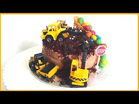 #DIY CONSTRUCTION THEME CAKE | Digger Cake | Excavator Cake | Birthday Cake | Easy Tutorial