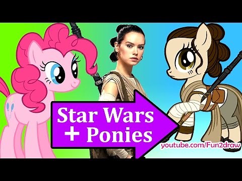Draw Star Wars Characters as My Little Pony Mash Up | Fun Art by Fun2draw | Reimagine Art Challenge