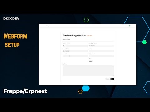 Setup webform || Basic web form setup frappe/erpnext #frappe #erpnext #dkcoder ‪@dkcoder‬