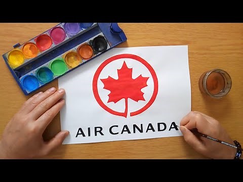 How to draw the Air Canada logo