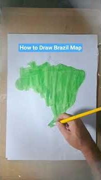 How to Draw Brazil Map | Countries Maps | Easy Drawing Tutorial