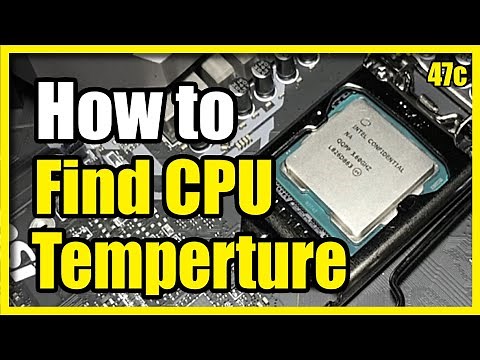 How to View your CPU Temperature on Windows 10/11 PC (Computer Tutorial)