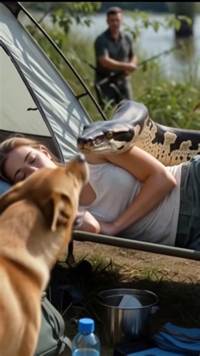 Giant Snake Climbs on Sleeping Girl | Dog Saves Her Life!”