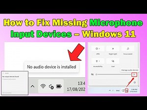 Microphone Not Detected? Fix 'No Input Devices Found' in Windows 11