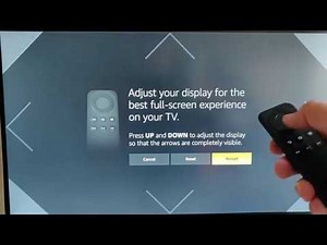 Fire TV Stick 4k - How to resize screen