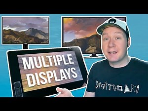 How to Use a MULTIPLE DISPLAY Digital Art Setup