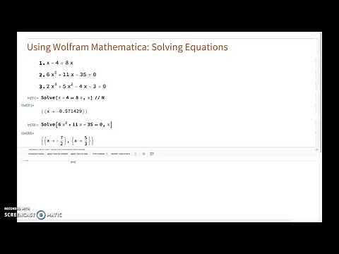 Mathematica: Solving Equations