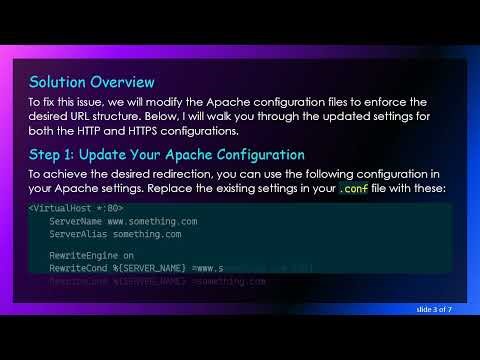 How to Effectively Redirect URLs to www with Apache Configuration