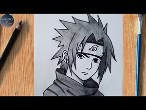 Easy Anime Drawing | How to draw Sasuke Uchiha | Naruto Drawing Tutorial step by step.