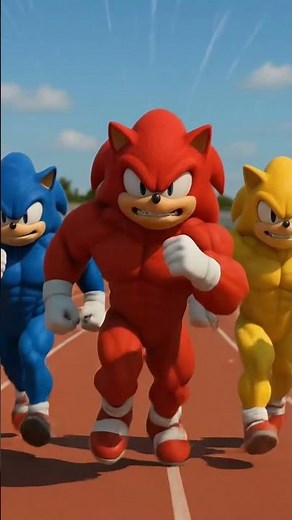 Epic Sonic Race! Red vs Blue vs Yellow | Who’s the Strongest Speedster?#shorts #sonic