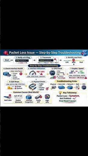 Packet loss Issues step by step troubleshooting