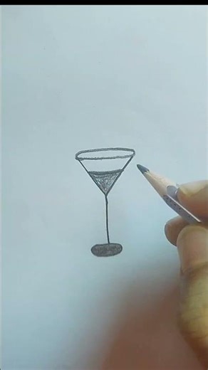 How to Draw a Wine Glass in 10 Seconds! #Shorts