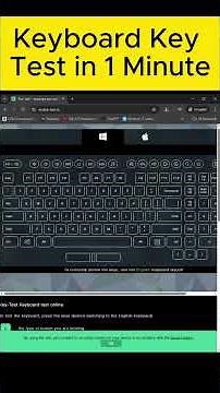 Test Your Keyboard Keys in 60 Seconds | Windows 10/11 #KeyboardTest