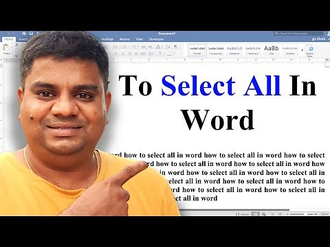 How To Select All In Word - [ Select all Shortcut ]