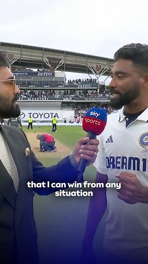 1.1M views · 30K reactions | Mohammed Siraj reacts after taking the crucial wickets to get India the win on the final day at The Oval  | Sky Sports Cricket | Facebook