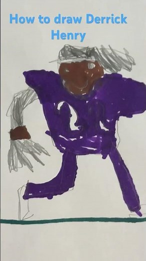 How to draw Derrick Henry